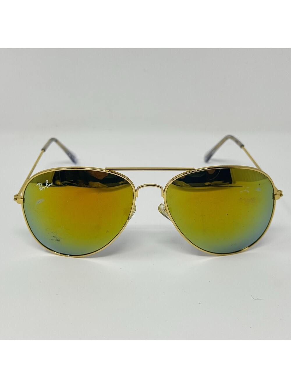 Ray-Ban RB3025 Gold Mirrored Aviator Sunglasses 60-14-135